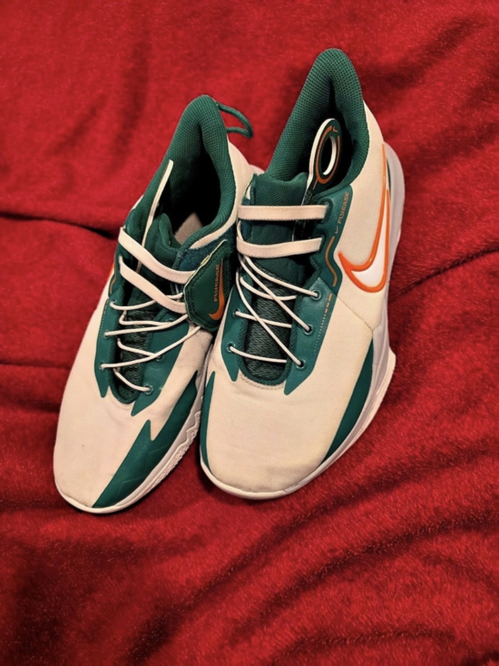 Nike Zoom Freak 5 Basketball Shoes US 8 Green & White